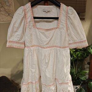 English Factory Kids Dress with Pink Accents